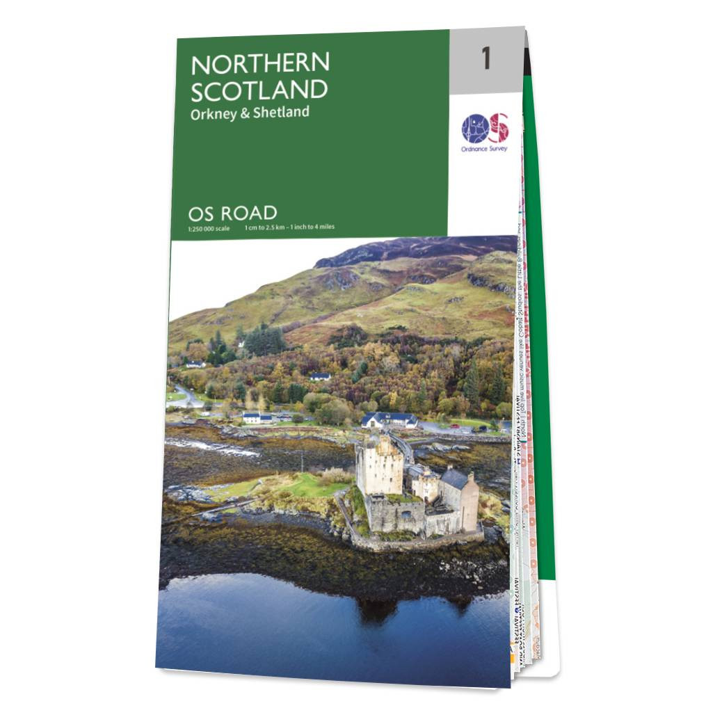 Ordnance Survey OS Map Of Northern Scotland Road 1 Isle Of Lewis Ordnance Survey OS Map Of Northern Scotland Road 1 